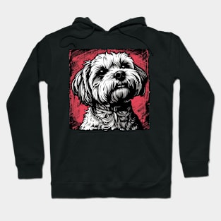 Retro Art Maltese dog Lover Hoodie